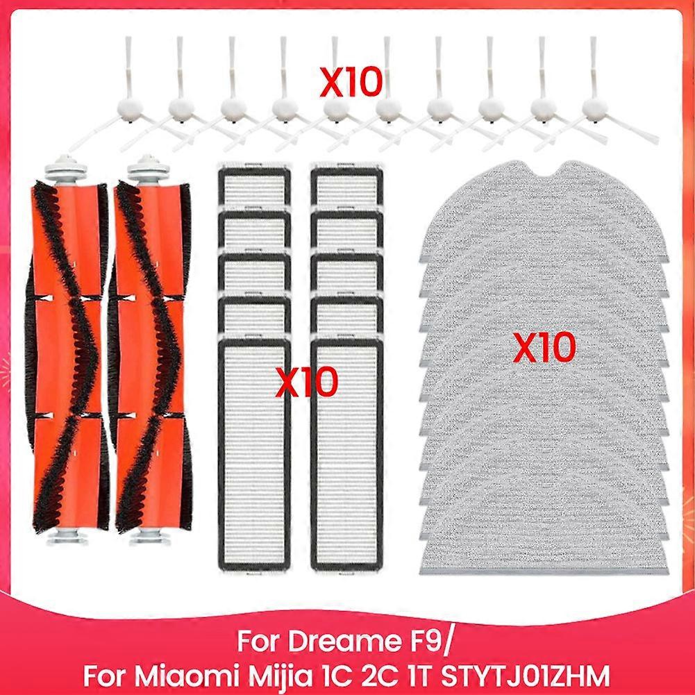Hauptseitenbürste, Reinigungstuch, Hepa-filter, Ersatzteil Für Dreame F9/xiaomi Mijia 1c 2c 1t Stytj01zhm: Ersatzteil Für Effiziente Reinigung.