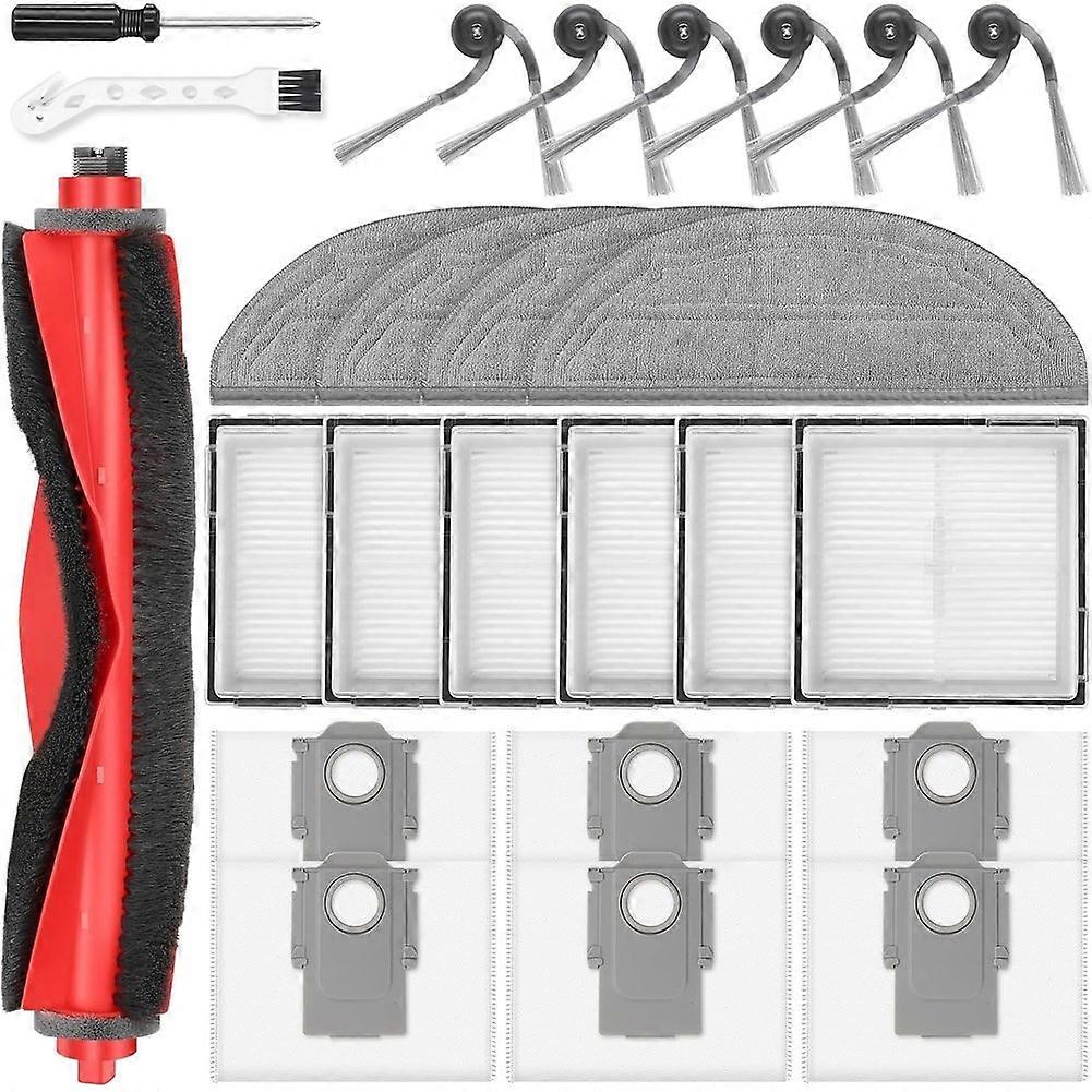 Zubehörset Für Den Roborock Q10 S5+ Saugroboter: Hauptbürste, Staubbeutel, Seitenbürsten, Reinigungstücher, Hepa-filter.