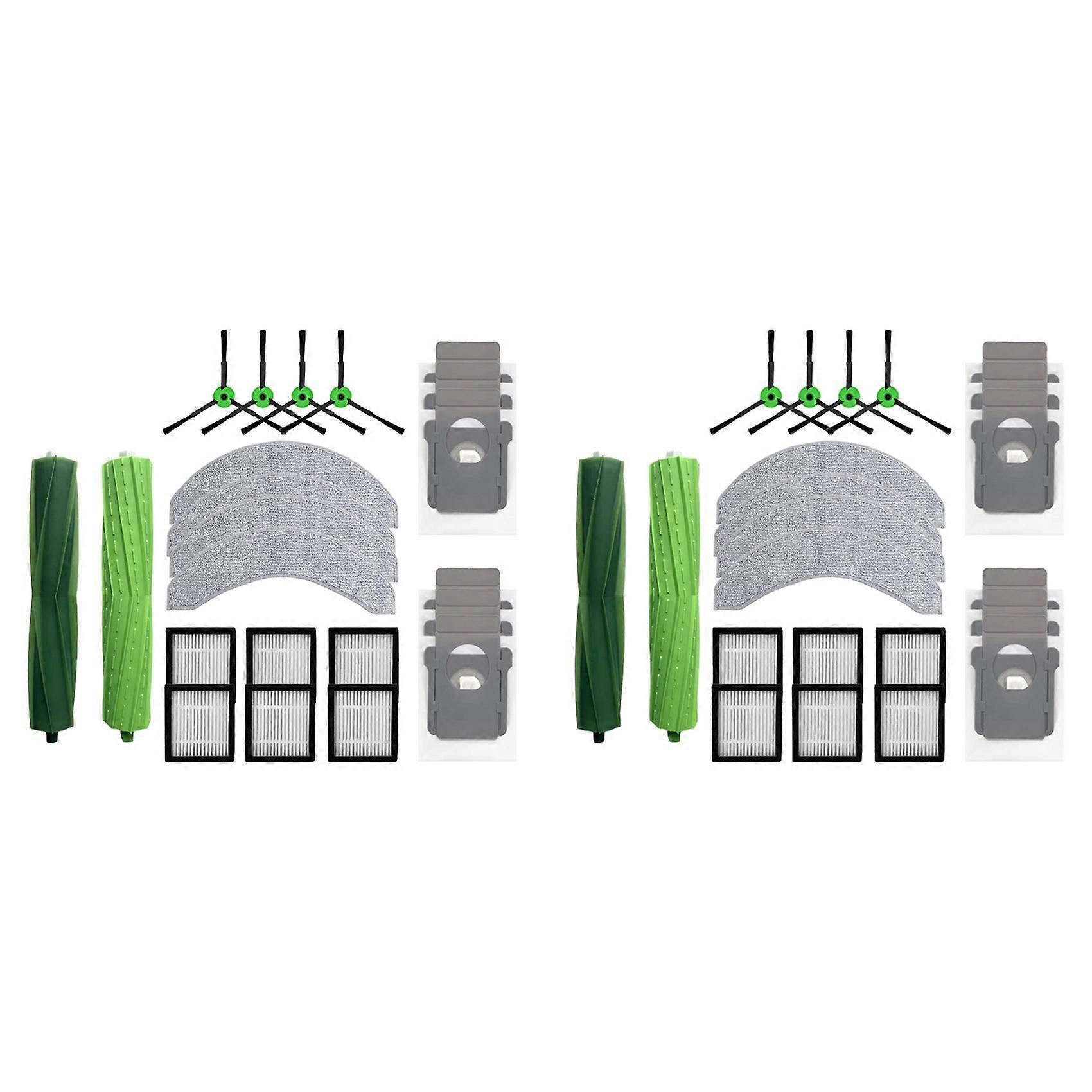 Set Mit 2 Zubehörteilen Für Den Irobot Roomba Combo 10 Max Saugroboter: Hauptbürste, Hepa-filter, Reinigungstuch, Staubbeutel Und Ersatzteile.
