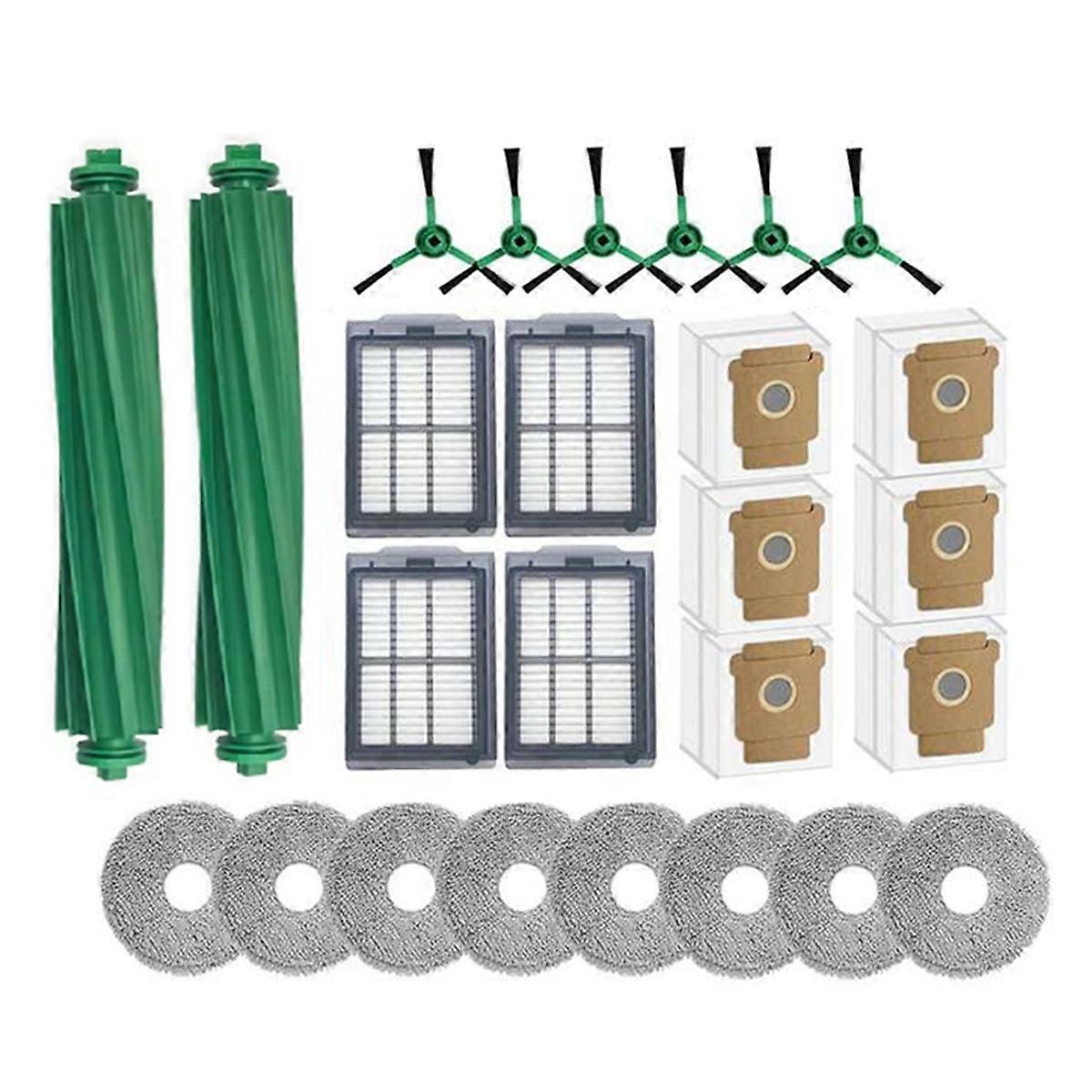 Set Mit 26 Ersatzteilen Für Den Saugroboter Plus 505 Combo / 405 Combo: Bürste, Hepa-filter, Reinigungstuch Und Staubbeutel.