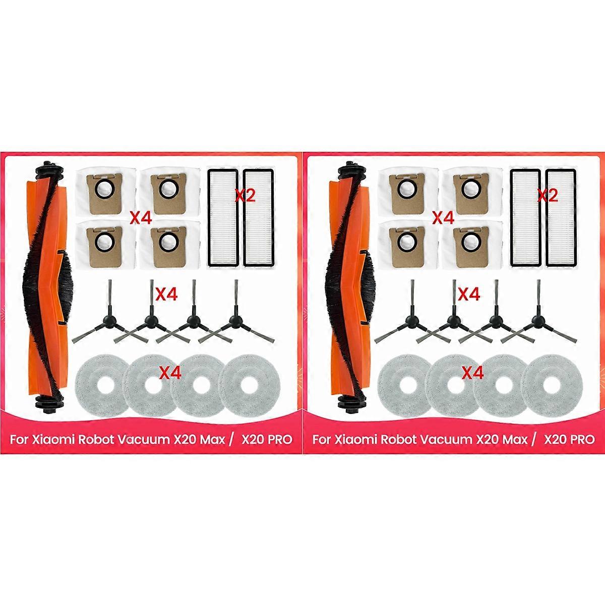 30-teiliges Set Für Die Staubsauger X20 Max Und X20 Pro: Bürste, Staubbeutel, Filter Und Reinigungstuch.