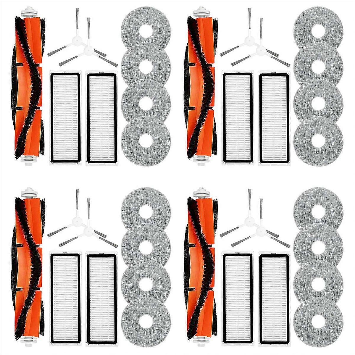 Set Mit 4 Ersatzteilen Für Den Saugroboter S20 Plus S20+: Hauptbürste, Hepa-filter Und Reinigungstuch.