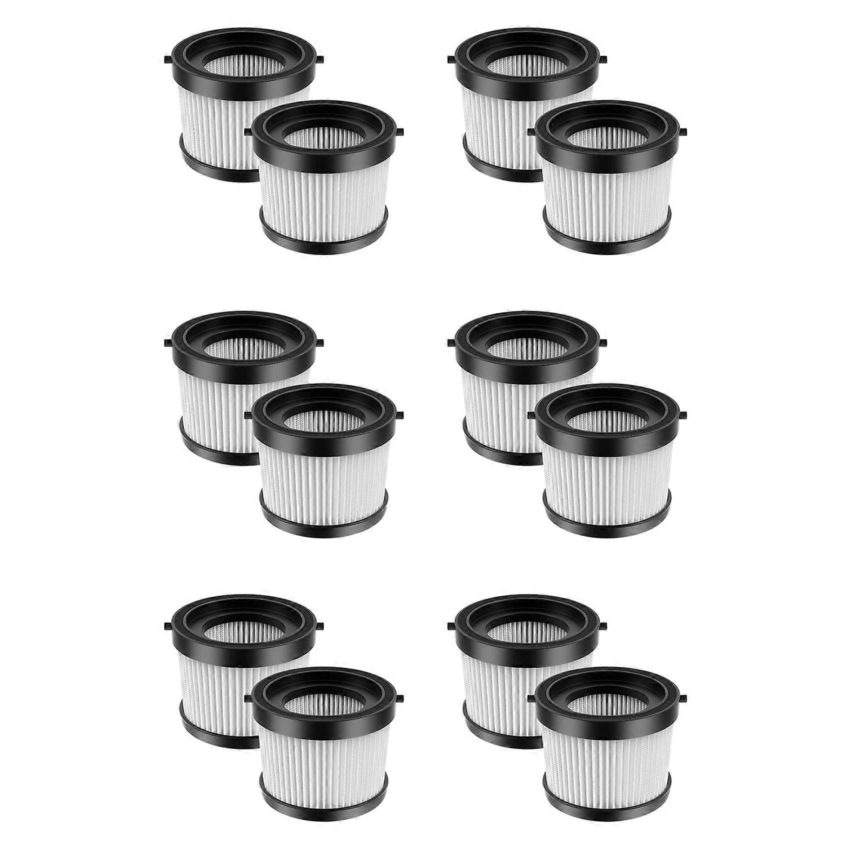 Packung Mit 12 Ersatz-hepa-filtern Für Den Kabellosen Handstaubsauger Dewalt Dcv501hb 20v, Mit Schwarzer Dichtung, Teilenummer Dcv5011h