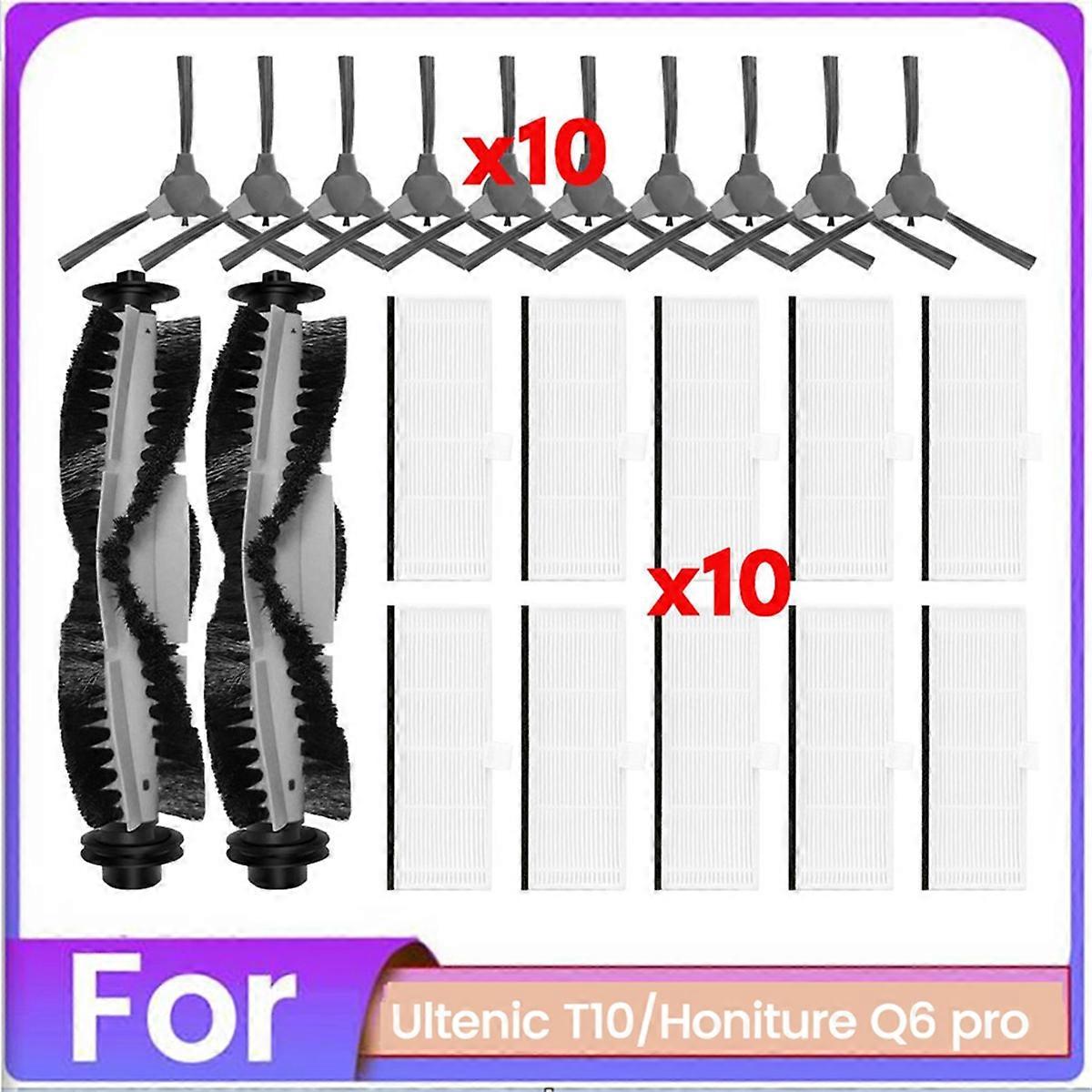 Packung Mit 22 Bürsten Und Filtern Für Den Ultenic T10 Honiture Q6 Pro Staubsauger