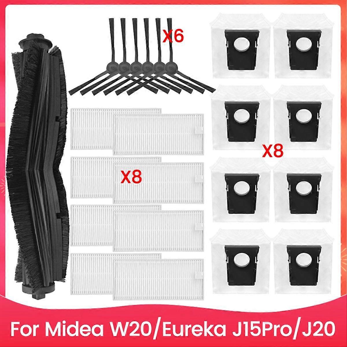 23-teiliges Set Inklusive Bürste, Filter Und Staubbeutel Für Die Staubsauger Midea W20 Und Eureka J15pro J20 (zubehör Inklusive).