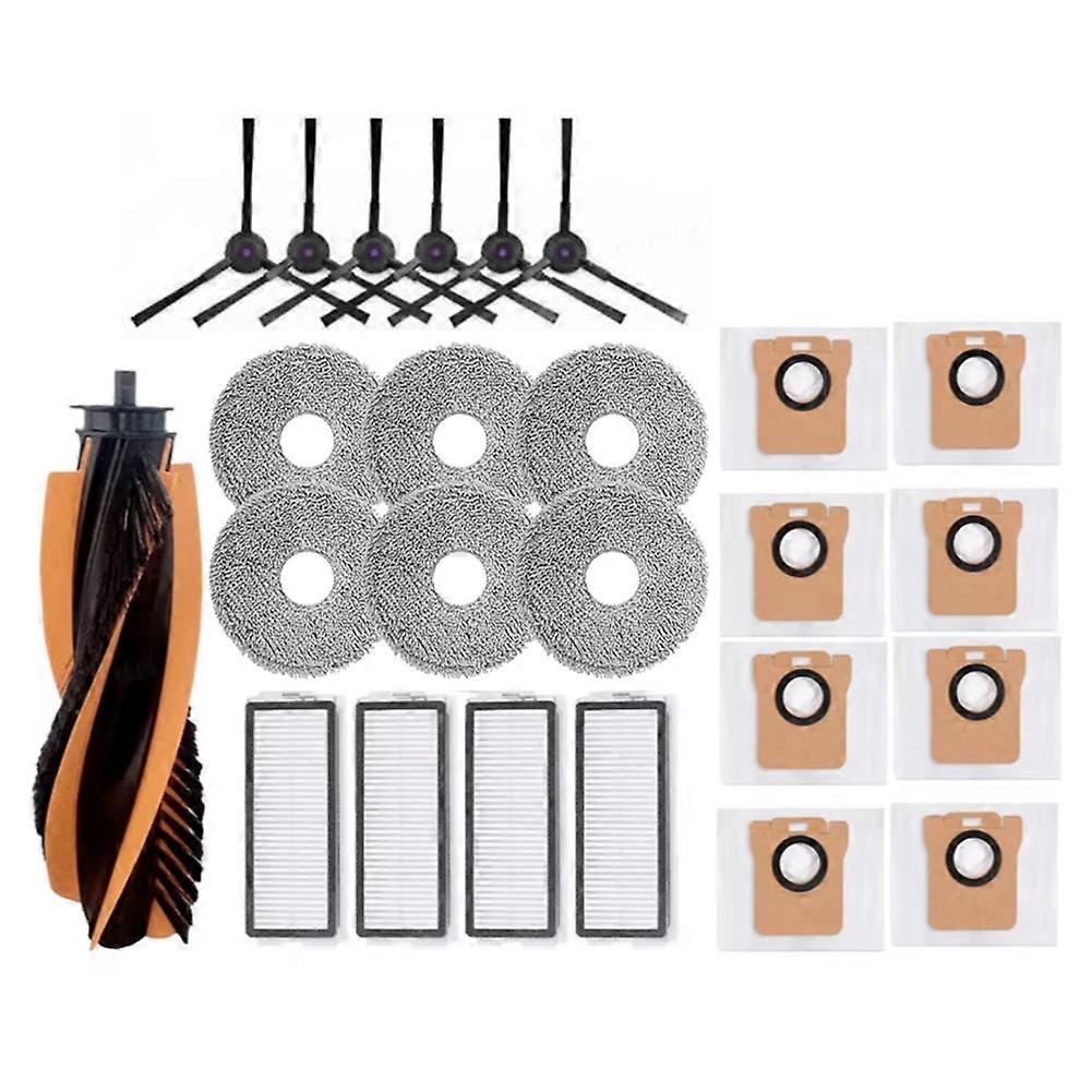 Packung Mit 25 Ersatzteilen Für Den Jonr P20 Pro / T5 Pro Saugroboter: Hauptbürste, Hepa-filter, Reinigungstuch Und Staubbeutel.
