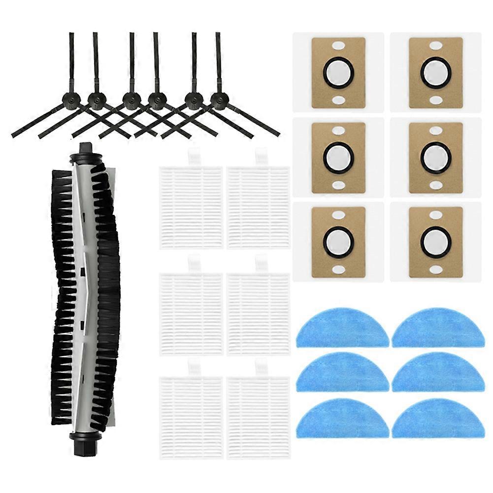 Set Mit 25 Ersatzteilen Für Den Ilife A30 Pro Staubsauger: Hauptbürsten, Seitenbürsten, Filter, Reinigungstuch Und Staubbeutel.