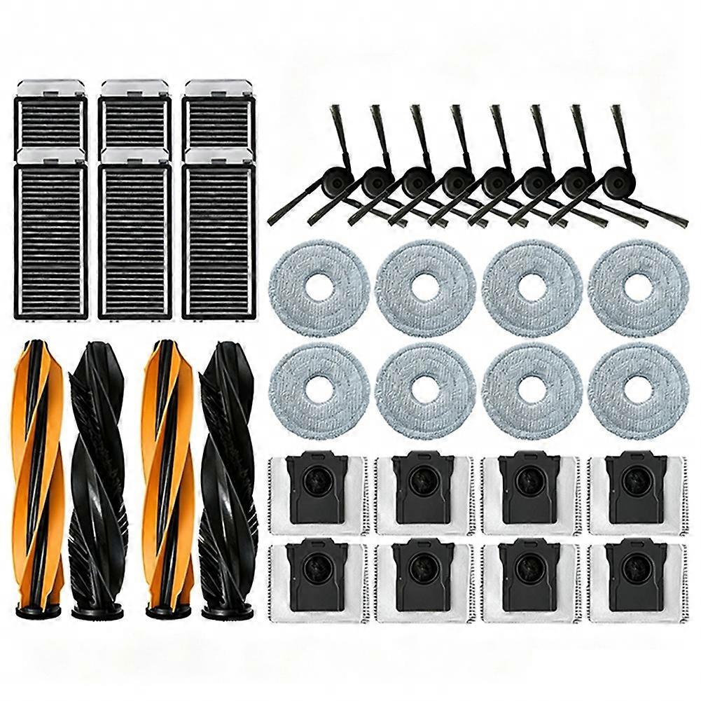 Set Mit 34 Ersatzteilen Für Den Staubsauger Dreame L40s Ultra / L40s Pro Ultra: Bürste, Filter, Reinigungstücher Und Staubbeutel.