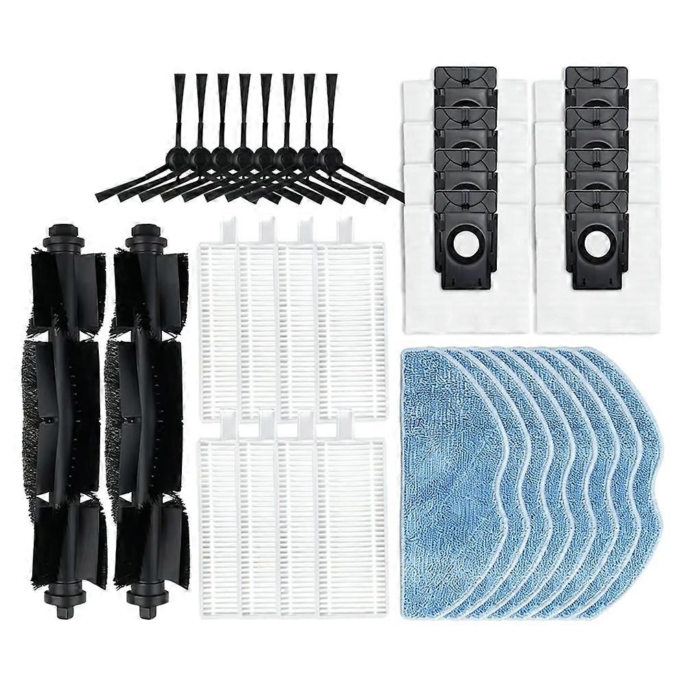 34-teiliges Set Inklusive Haupt- Und Seitenbürste, Filter Und Staubbeutel Für Einen Wischmopp, Kompatibel Mit 360 S8 / 360 S8 Plus / Ezviz Re4 Plus / Ezviz Re5 Plus. Ersatzteile.