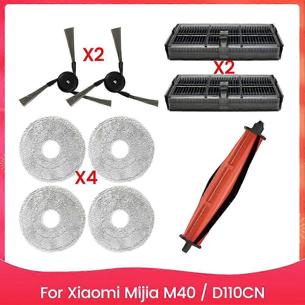 9-teiliges Set Für Xiaomi Mijia M40 / D110cn Staubsauger: Hauptbürste, Filter Und Reinigungstuch. Ersatzteile.