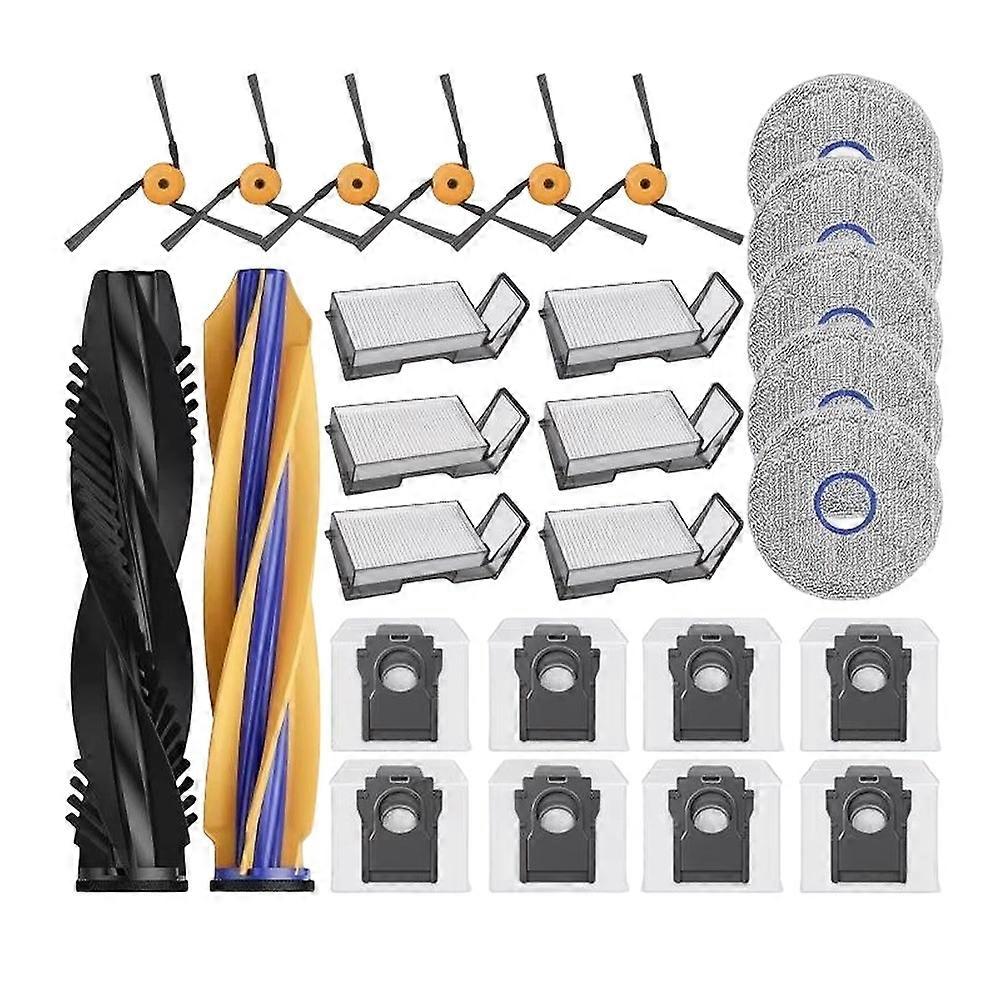 Für Dreame X60 Max Ultra Complete / X60 Ultra / X60 Master: Hauptbürste, Seitenbürste, Hepa-filter, Reinigungstuch Und Staubbeutel.