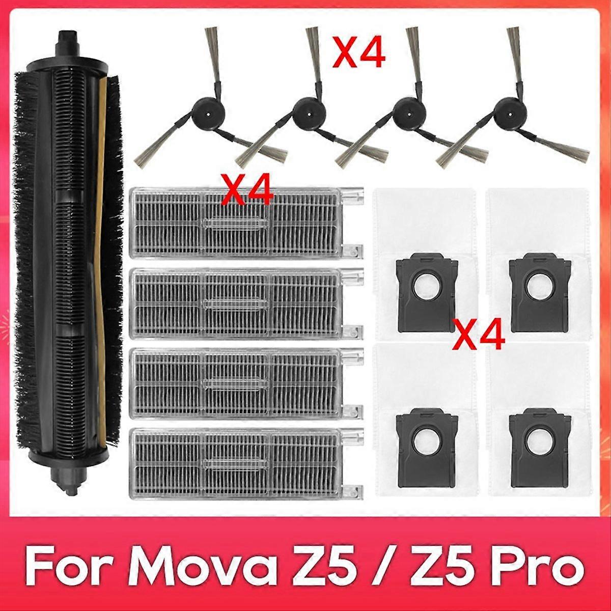 Für Mova Z5 / Z5 Pro Tricut Bürste Seitenbürste Hepa-filter Staubbeutel