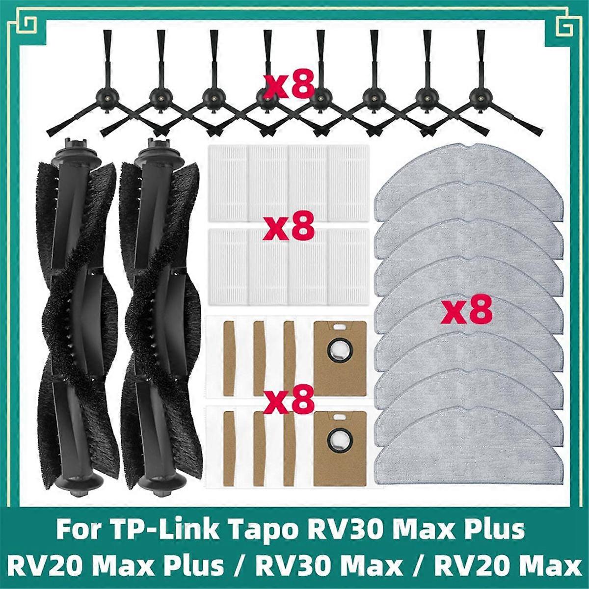 Ersatzteile Für Rv30 / Rv20 / Rv30 Max / Rv20 Max: Hauptseitenbürste, Hepa-filter, Reinigungstuch Und Staubbeutel