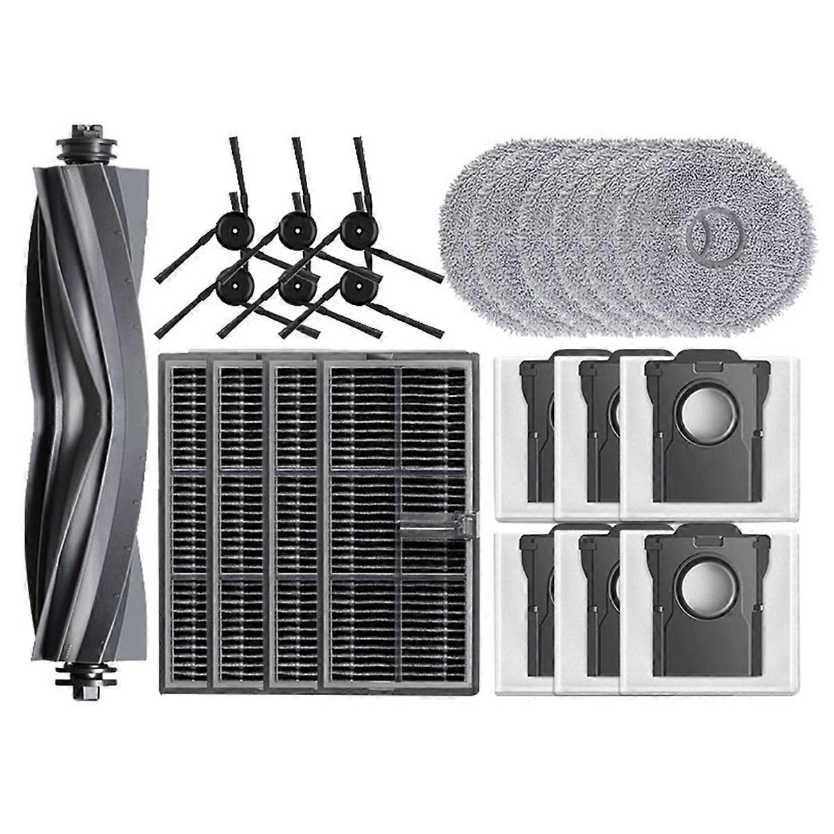 Für Den Saugroboter P50 Pro Ultra / P50 Ultra: Hauptseitenbürste, Hepa-filter, Reinigungstuch, Staubbeutel.