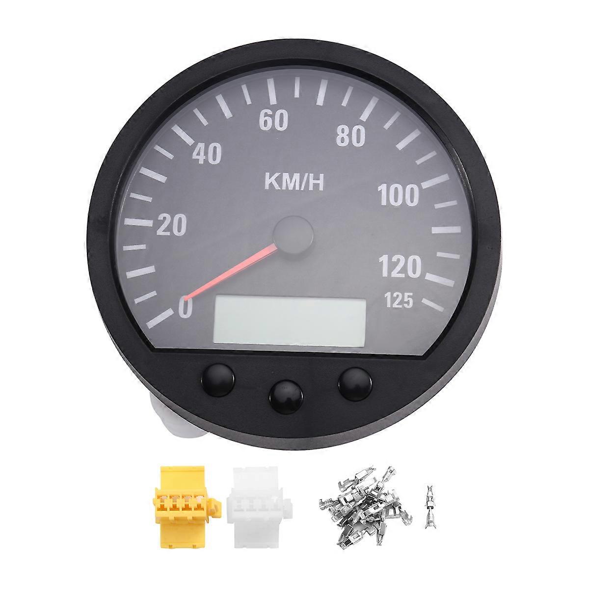 Neuer Universeller Tachometer/kilometerzähler Für Lkw, 140 Mm Durchmesser, 0-125 Km/h, Hintergrundbeleuchtung, 9-36 V.