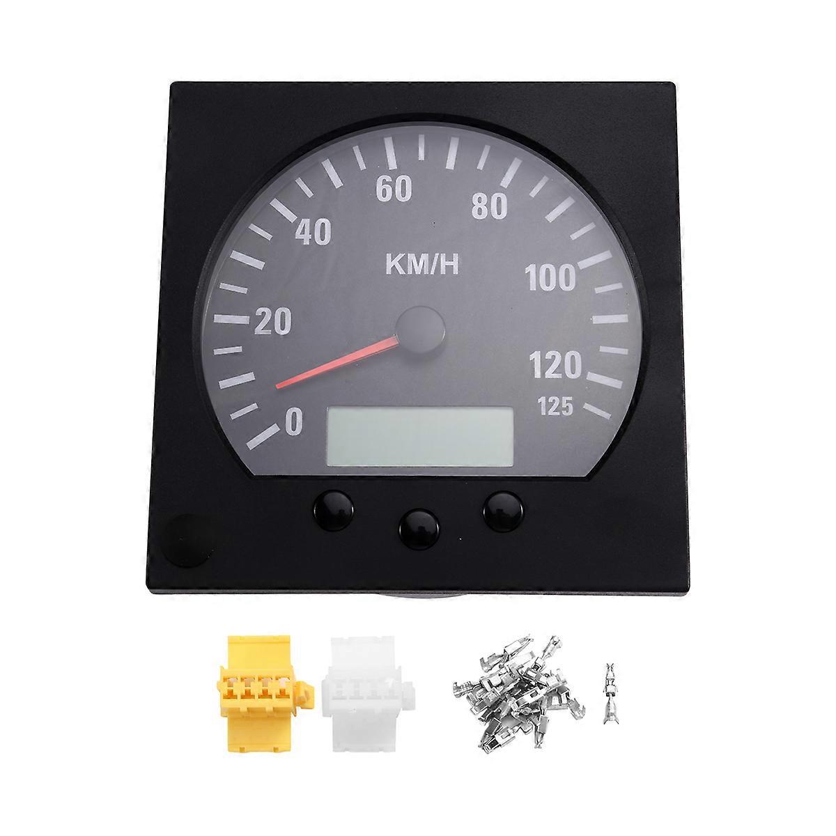 Universeller Tachometer/kilometerzähler Für Lkw, 140 Mm Durchmesser, 0–125 Km/h, Hintergrundbeleuchtet, 9–36 V
