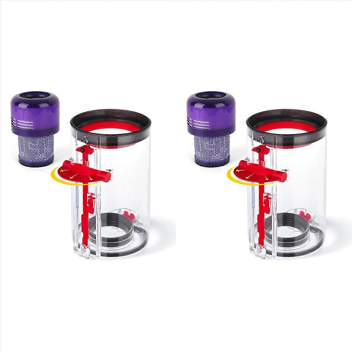 Packung Mit 2 Verbesserten Ersatzstaubbehältern Für Die Staubsauger V11, V15, Sv14, Sv15 Und Sv22 Mit Hepa-filter.