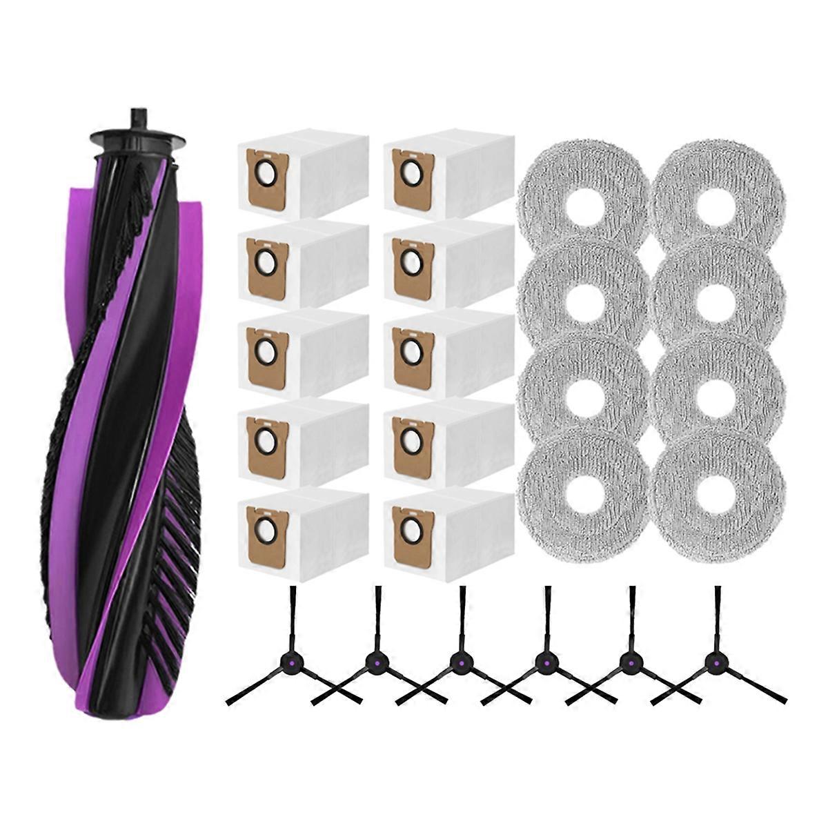 Packung Mit 25 Ersatzteilen Für Den Saugroboter P20 Pro: Hauptbürste, Reinigungstuch Und Staubbeutel.
