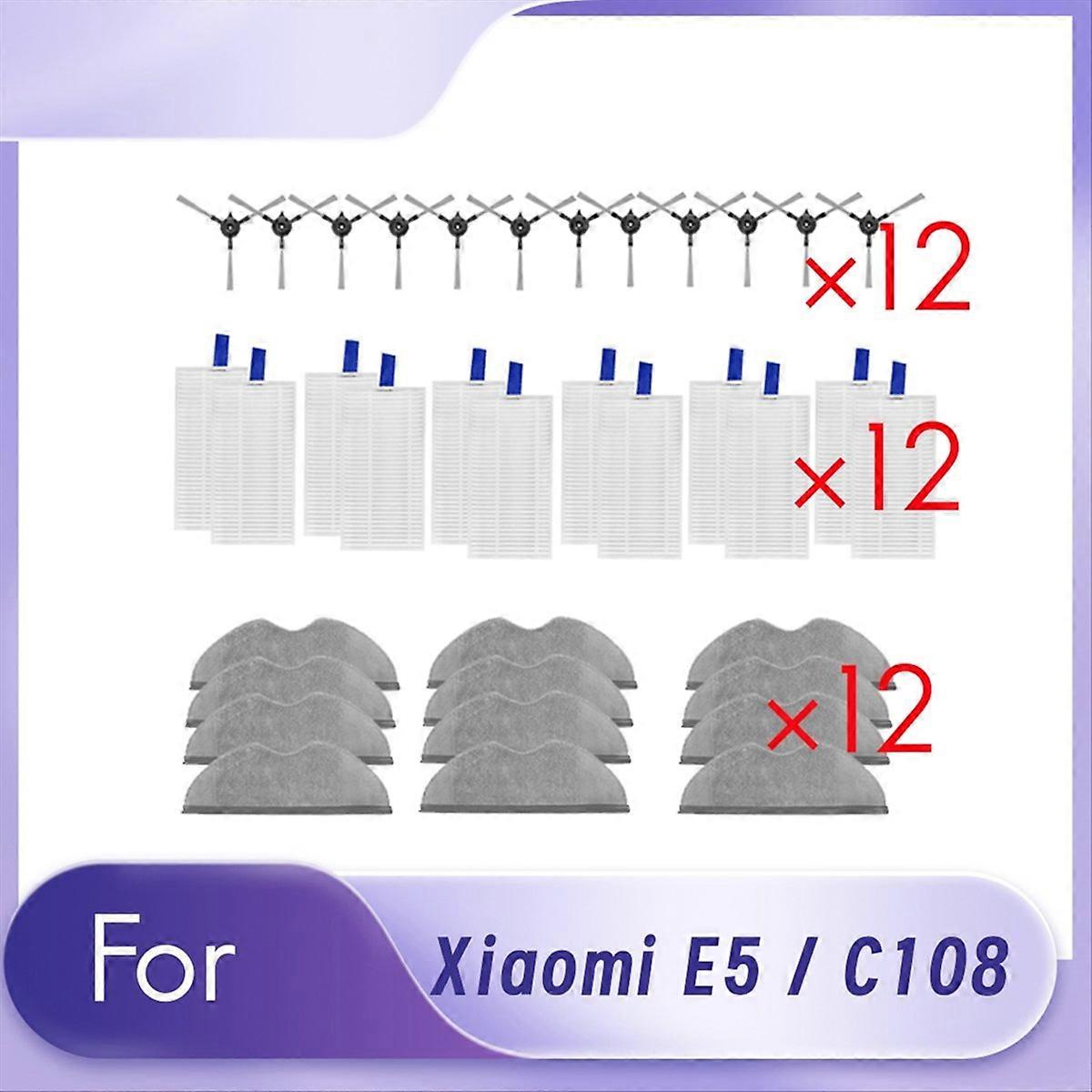 Set Mit 36 Zubehörteilen Und Ersatzteilen Für Den Xiaomi E5 / C108 Saugroboter