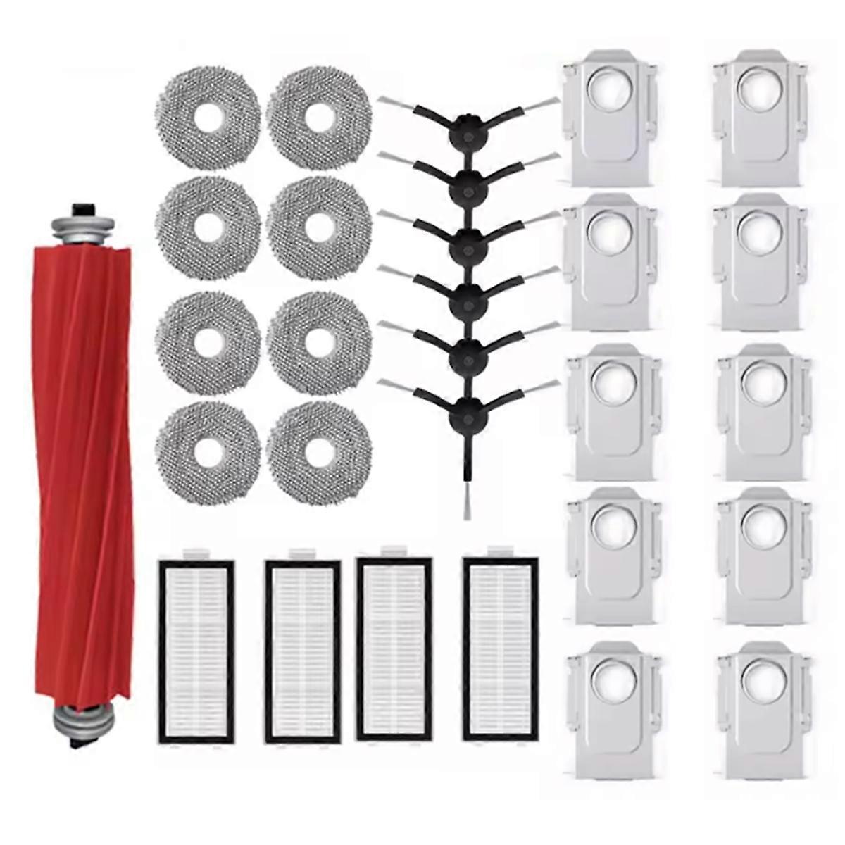 Ersatzteile Für Q Maxv/qs/q Pro Staubsauger: Hauptbürste, Staubbeutel, Hepa-filter Und Reinigungstuch.