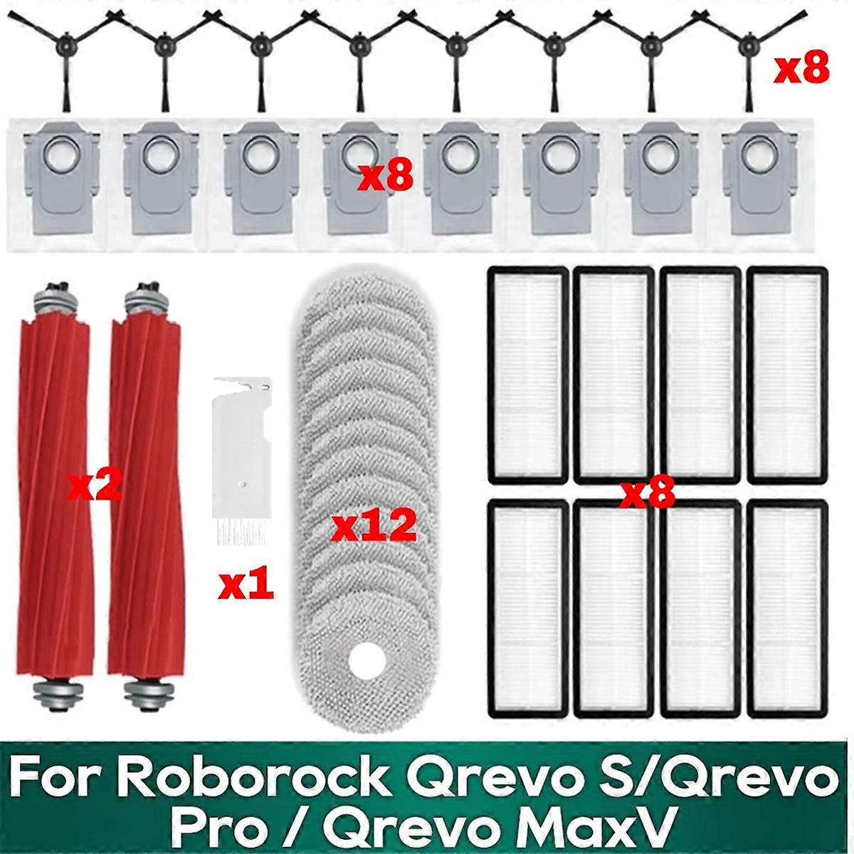 Ersatzteile Für Die Saugroboter Qrevo S, Qrevo Pro, Qrevo Maxv Und Qrevo Plus: Hauptbürste, Filter Und Wischmopp.