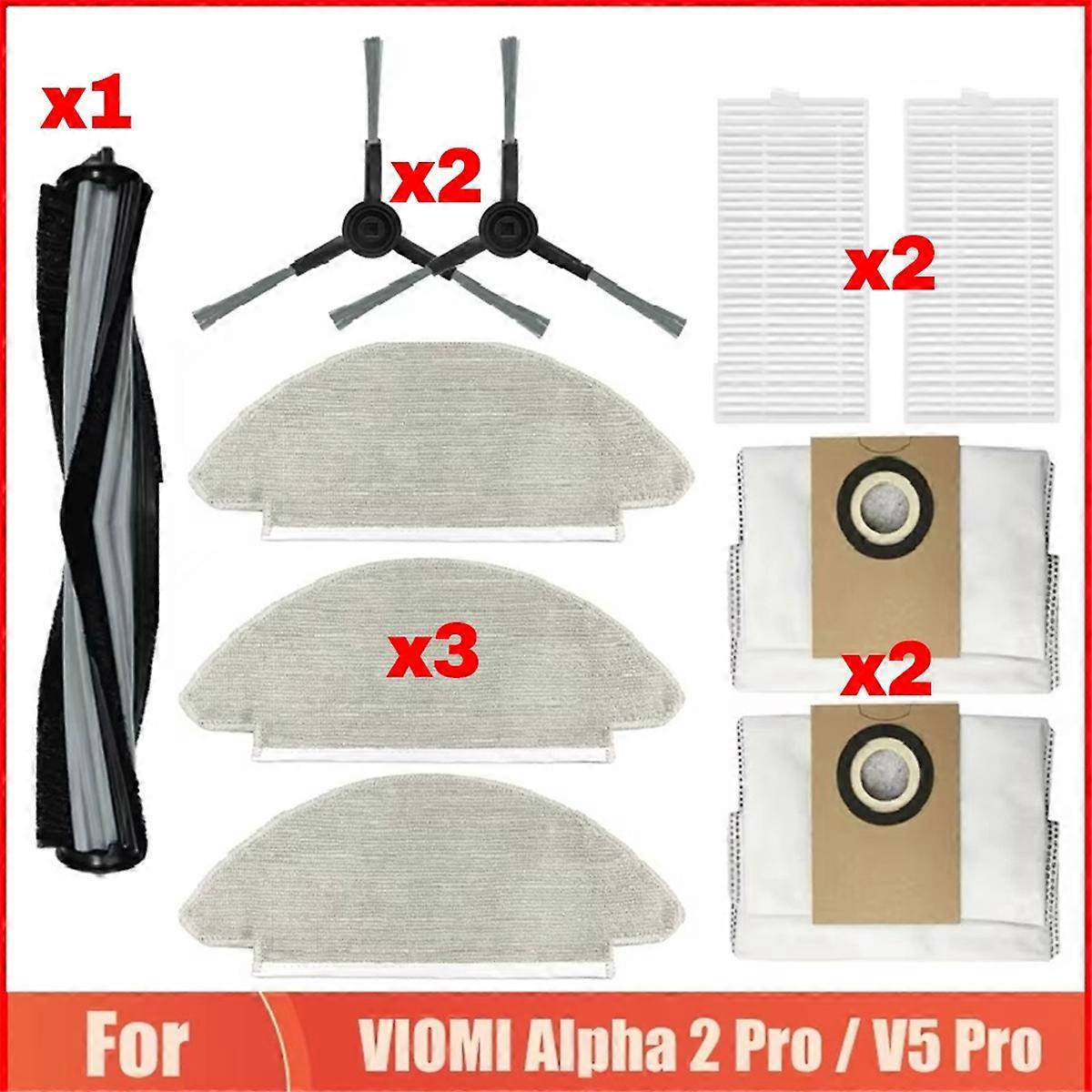 Ersatzteile Für Den Saugroboter Alpha 2 Pro / V5 Pro: Rotationsbürste, Staubbeutel, Reinigungstücher, Seitenbürste