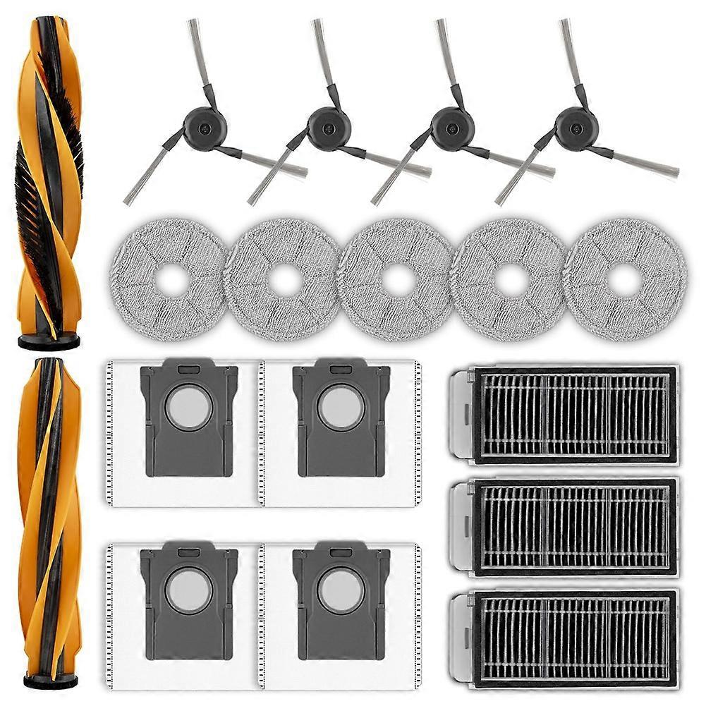 Komplettes Zubehörset Für Den Mova V50 Ultra Saugroboter: Beinhaltet Rotierende Bürsten, Reinigungstücher, Staubbeutel Und Seitenbürsten.