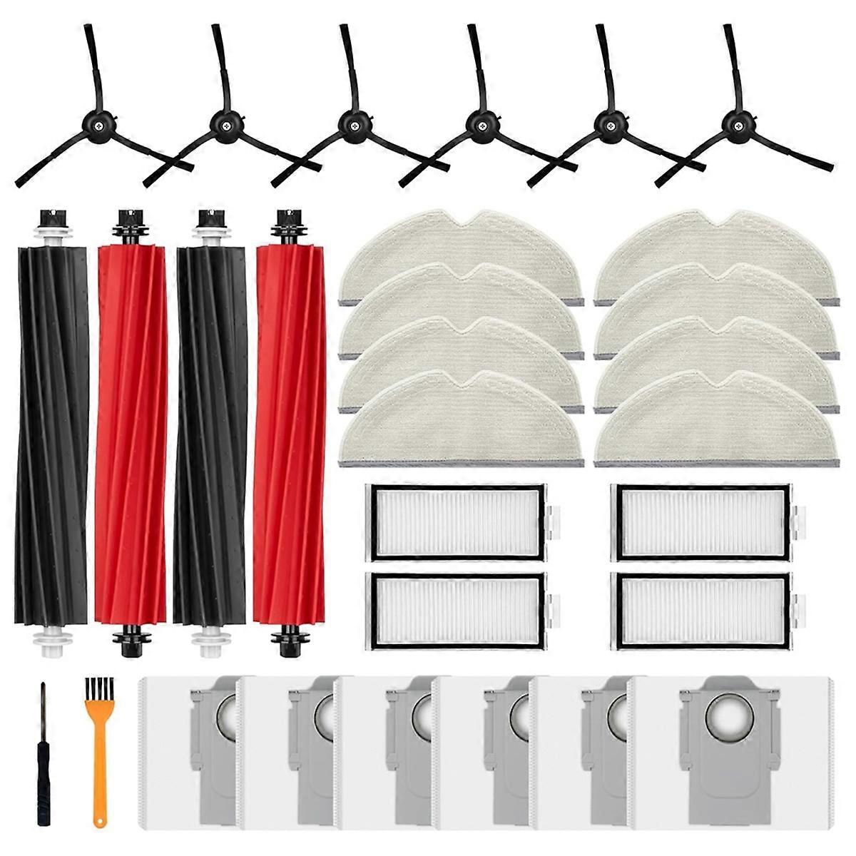 Zubehör Für Die Staubsauger Q5 Pro/q5 Pro+ Und Q8 Max/q8 Max+: Hauptseitenbürste, Hepa-filter, Reinigungstuch D
