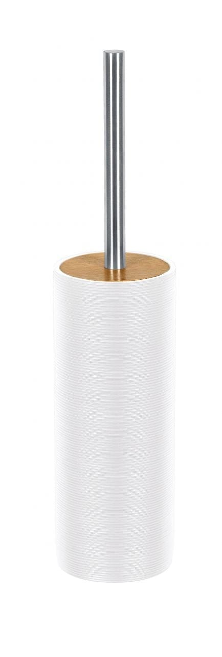 Kleine Wolke - Wc-bürstenhalter Kyoto Weiß 9 X 40cm Rund Stehend Bambus Toilette