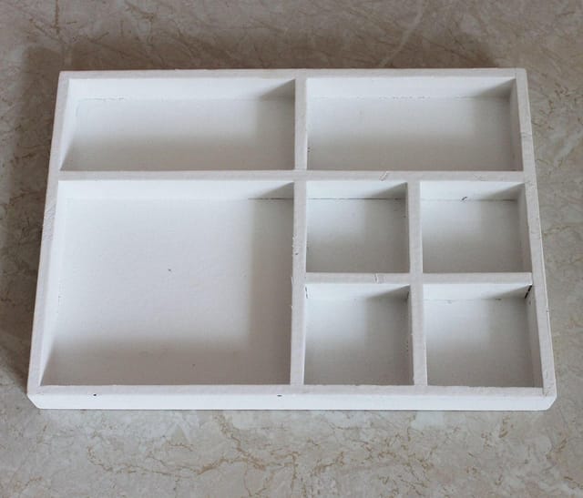 Dandibo - Sortierkasten Setzkasten 12291 Weiß 32 Cm A. Holz Sammlervitrine Sortierschublade