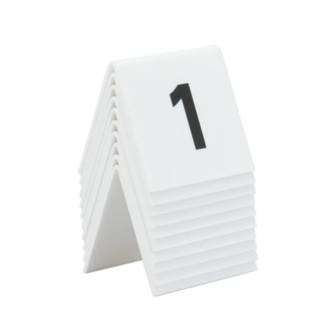 Securit Tischnummern-set Weiß 10 Teile