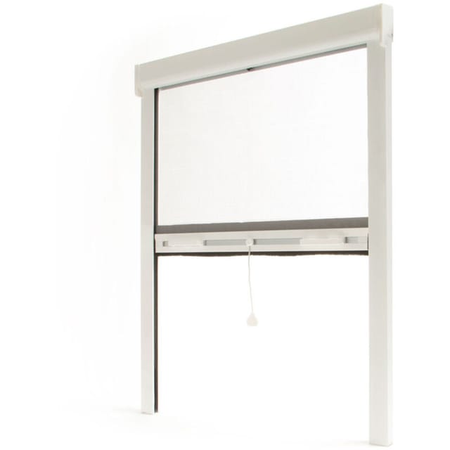 Avosdim - Insektenschutzrollo Fenster & Tür B 1250 Mm X H 1600 Mm - Aluminium - Weiß