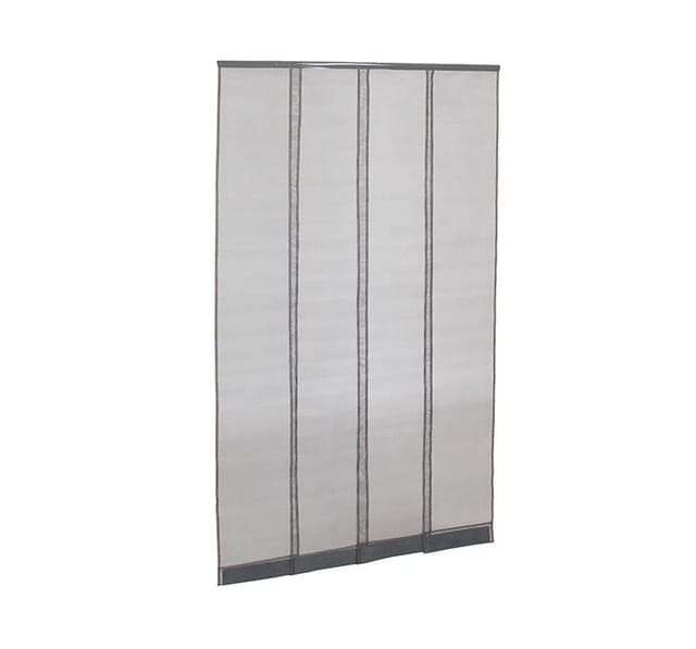 Insektenschutz Lamellenvorhang Zum Kleben Mit Klettband B 1300 Mm X H 2300 Mm - Grau