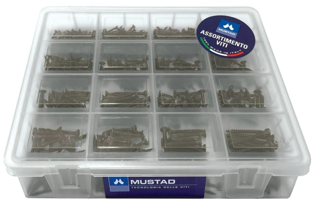 Box Koffer Mit 670 Panelvit Schrauben Assortiert - Mustad