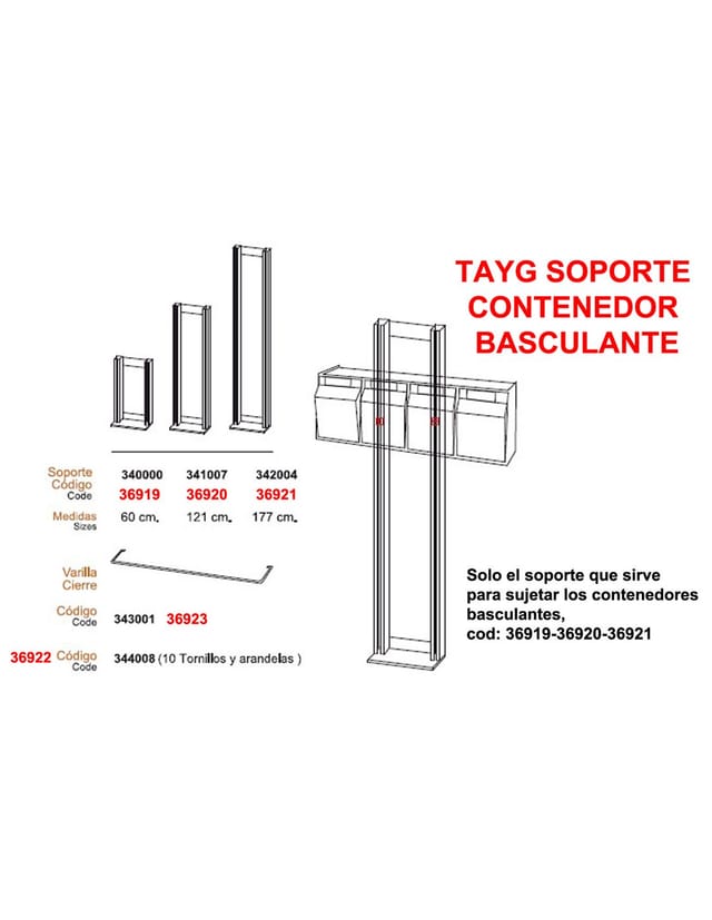 Stütze Für Kippbehälter 60 Cm 340000