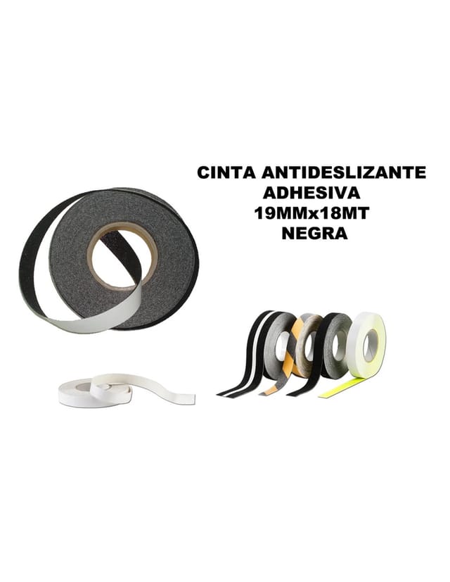 Schwarzes Anti-rutsch-klebeband 19 Mm X 18 M 220/86