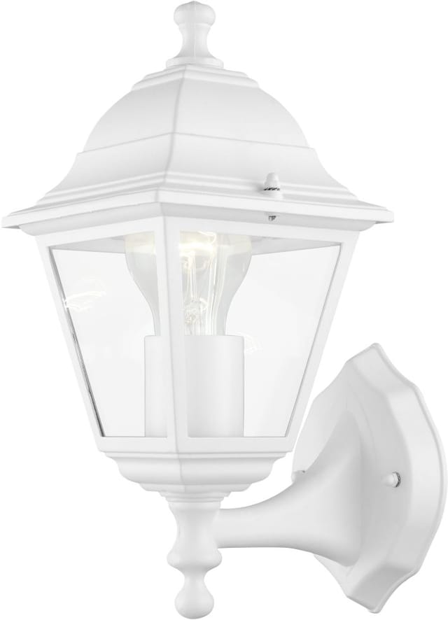 Eglo - Außen-wandleuchte Belfort 1 Weiß Stehend Wandlampe Außenleuchte Stahl