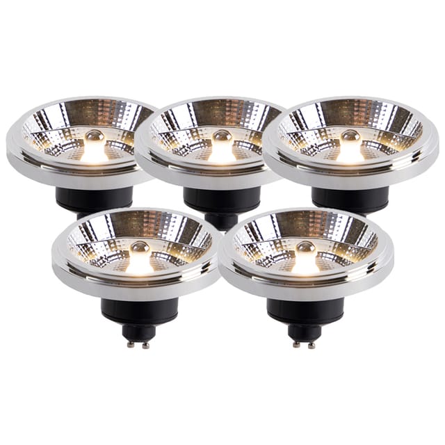 Luedd - Set Mit 5 Gu10 Dimmbaren Led-lampen Ar111 11w 810 Lm 2700k