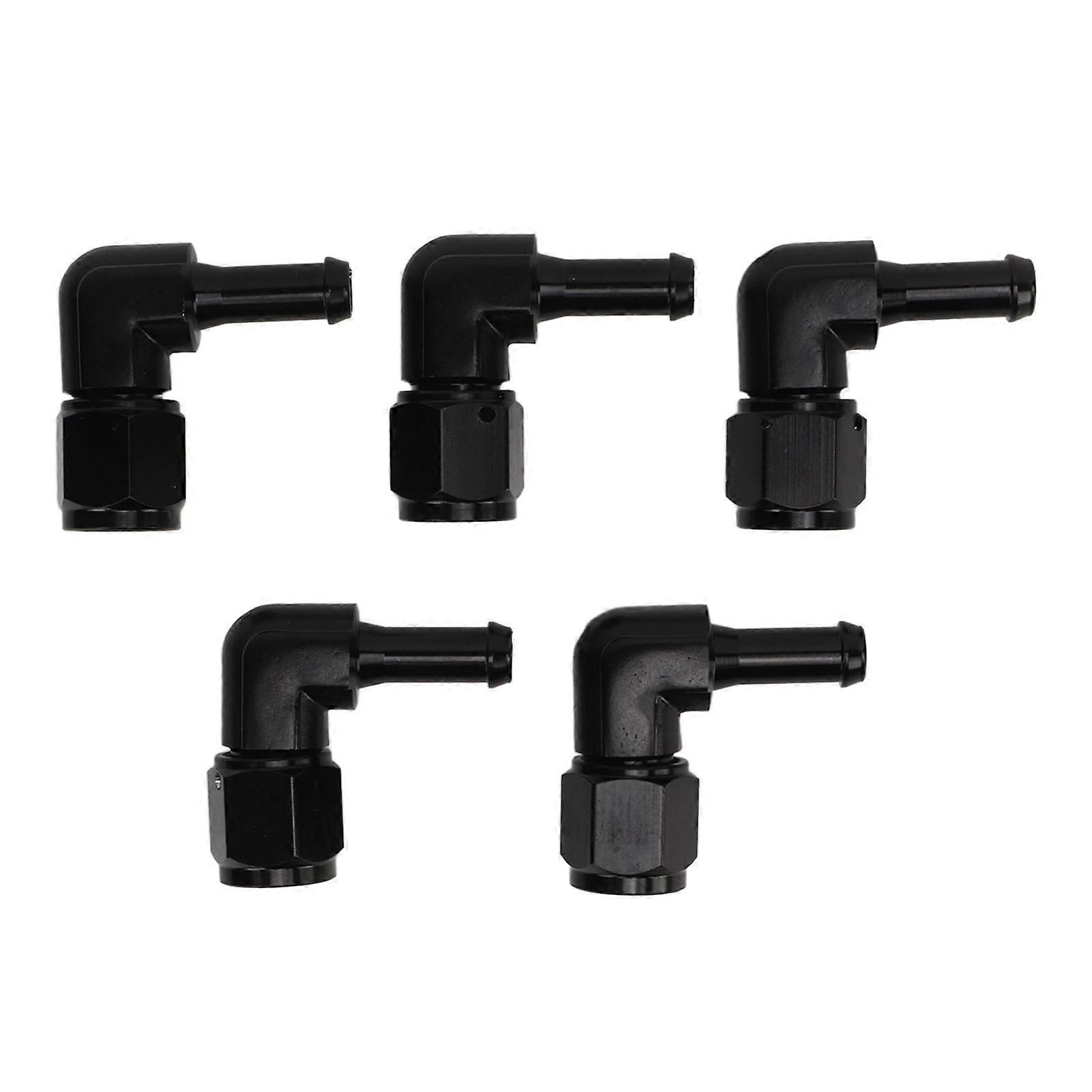 Packung Mit 5 90°-6an-innengewinde-auf-5/16"-schlauchanschluss-adaptern Für Kraftstoff-, Wasser-, Flüssigkeits- Und Luftleitungen, Kraftstoffpumpen Und Filter