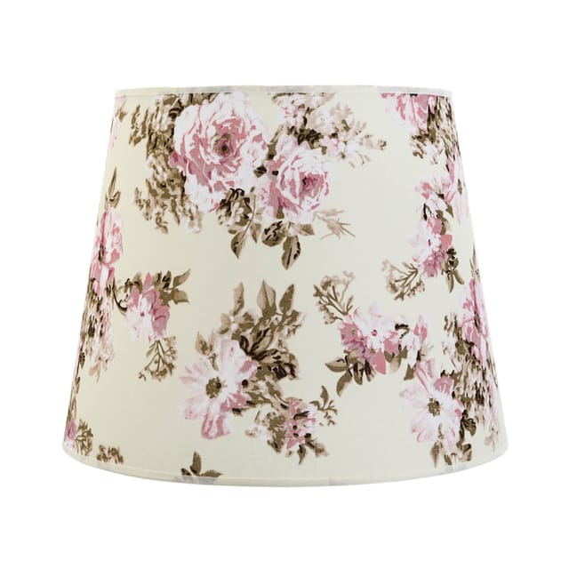 Stoff Lampenschirm Für Pendelleuchte In Weiß Rosa E27