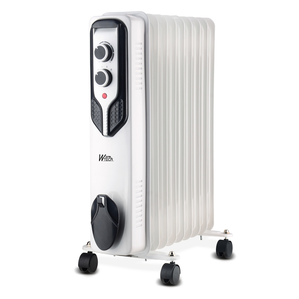 Ölradiator 2000 W - 9 Heizelemente - 3 Heizstufen - Thermostat - Rollen
