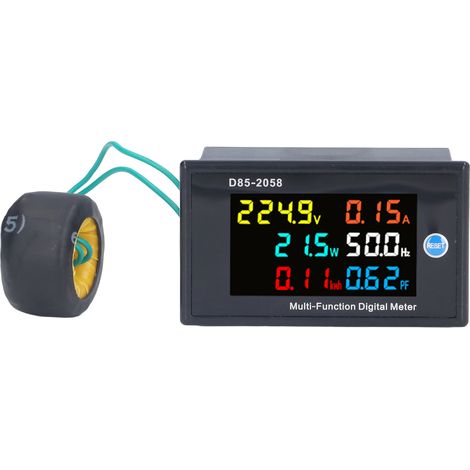 Einphasen-leistungsverbrauchsmonitor Mit Digitalem Lcd-display, Voltmeter, Amperemeter, Ac 40-300 V