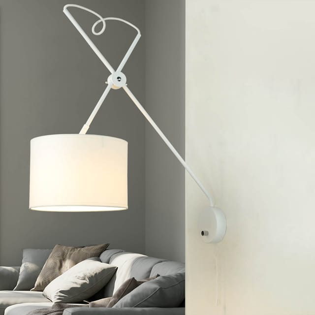 Loft Wandleuchte Mit Schalter Viper Flexibel In Weiß