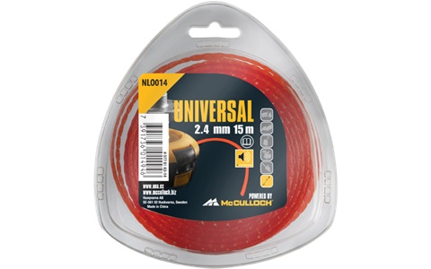 Runder Nylon-freischneiderfaden Nlo014 2,4 Mm X 15 M, Geräuscharm Mcculloch