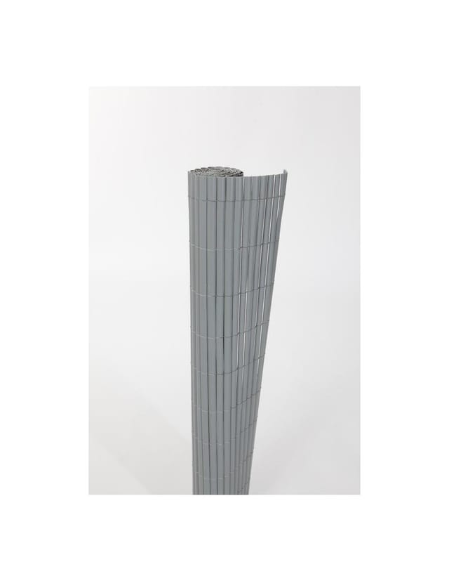 Canisse Plastic'eco Einfachseite Grau 1,50 M X 3 M