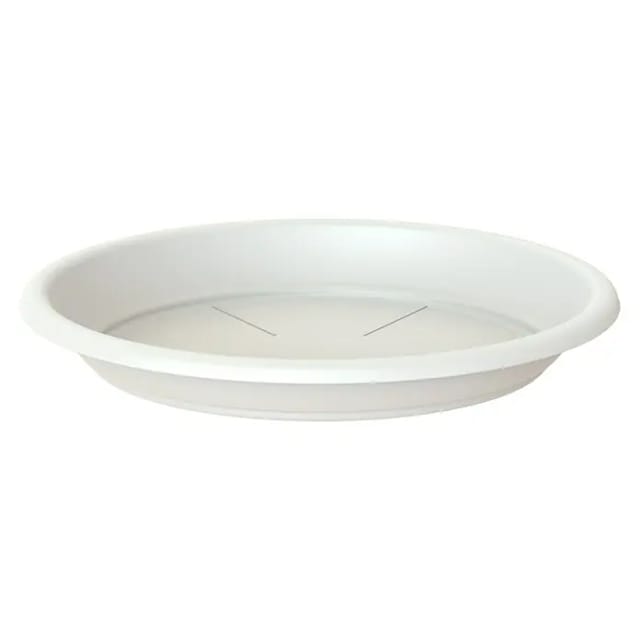 Runde Untertasse 26cm Weiß Für Blumentopf - Eda