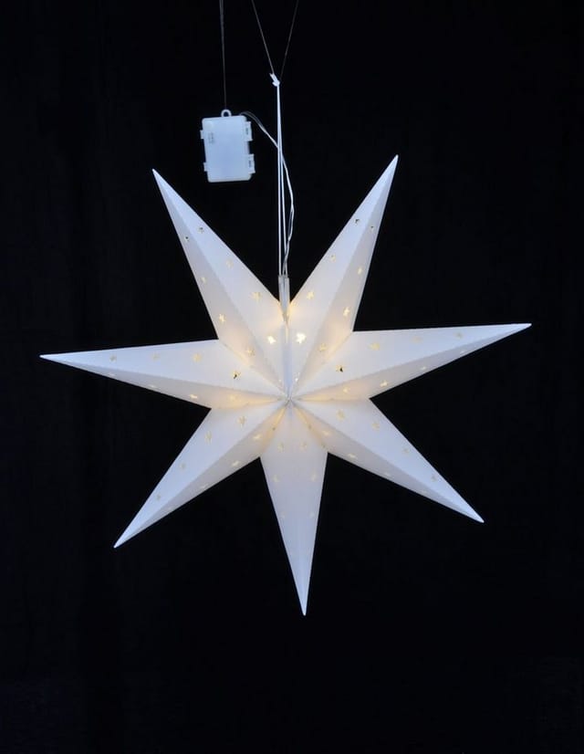 Led Weihnachtsstern 60x21 Cm - 12 Warmweiße Led