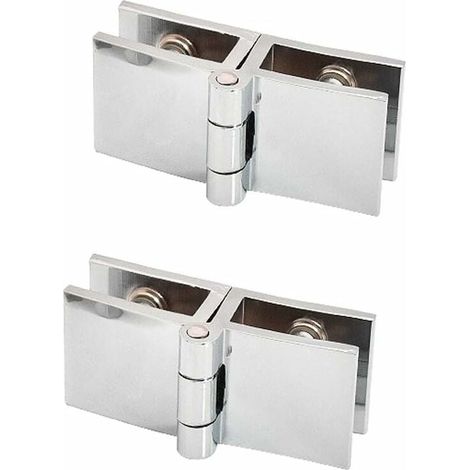 180-grad-glastür-klippscharnier, 2 Stück, Ohne Bohren, Glastürscharnier Für Glasstärken Von 5 Mm Bis 8 Mm