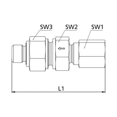 Rückschlagvent., G1/2a., Rohr-aø 15mm, Pn Max. 250, Stahl Verz. - Riegler