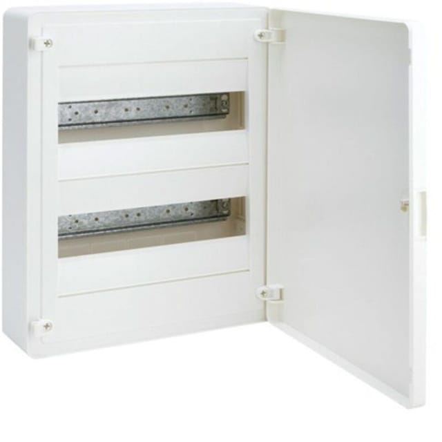 Hager - Vs212pe Vf Golf Surface Schaltschrank Mit 2 Reihen 24 Module Opak Weiß+streifen